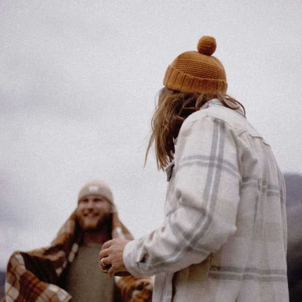 Will & Bear Tasman Wool Pom Pom Beanie Ochre