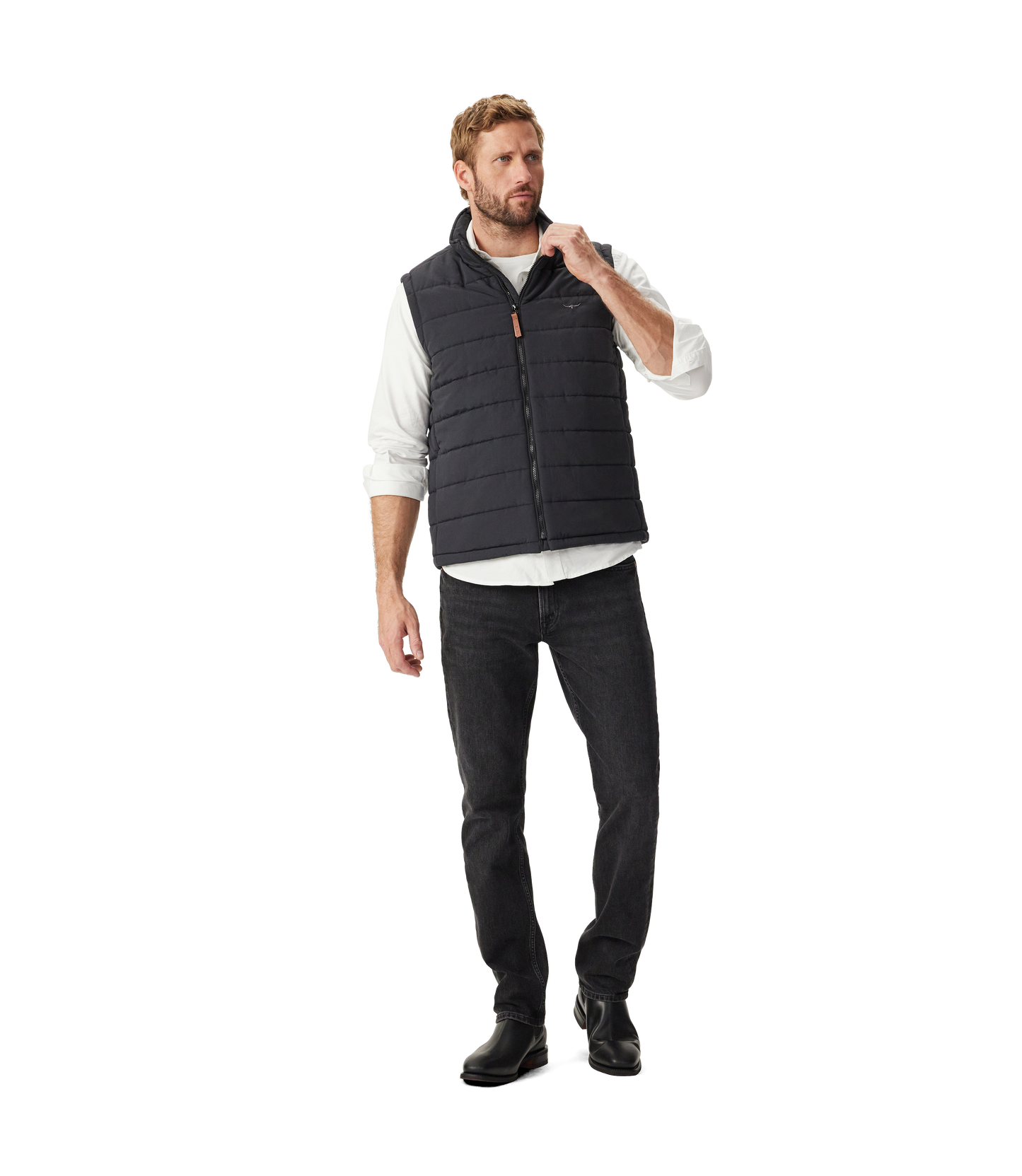 RM Williams Patterson Creek Vest Black