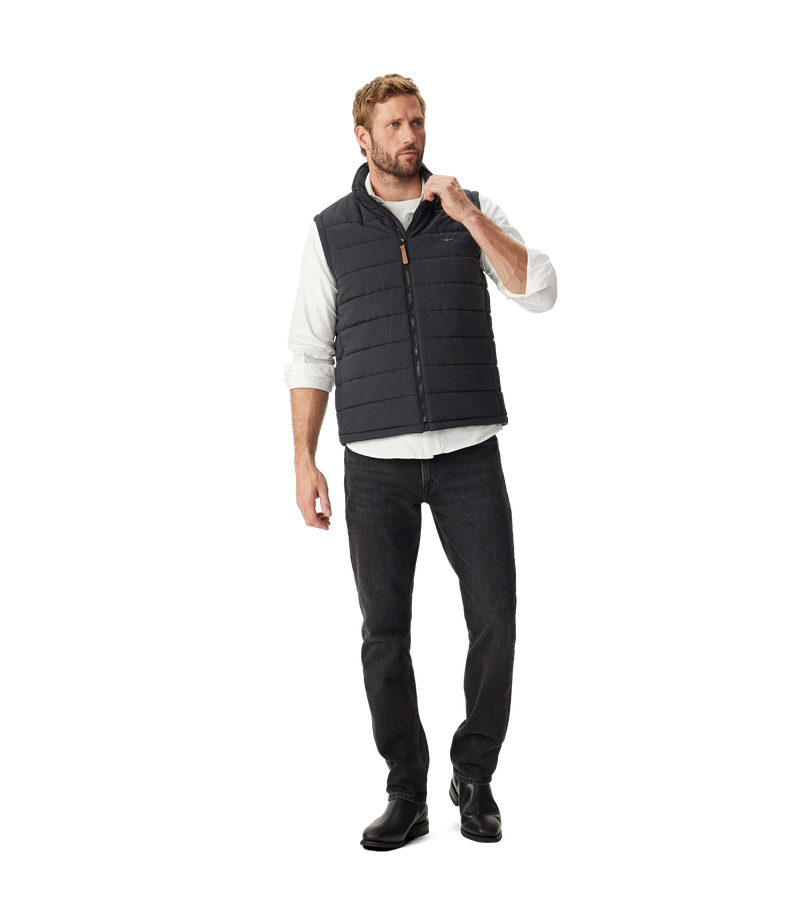 RM Williams Patterson Creek Vest Black