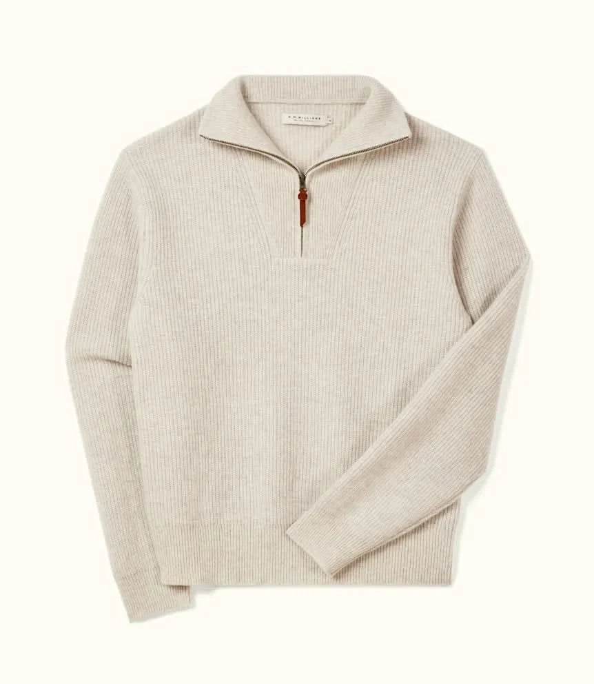 RM Williams Linton 1/4 Zip Lambswool Knit