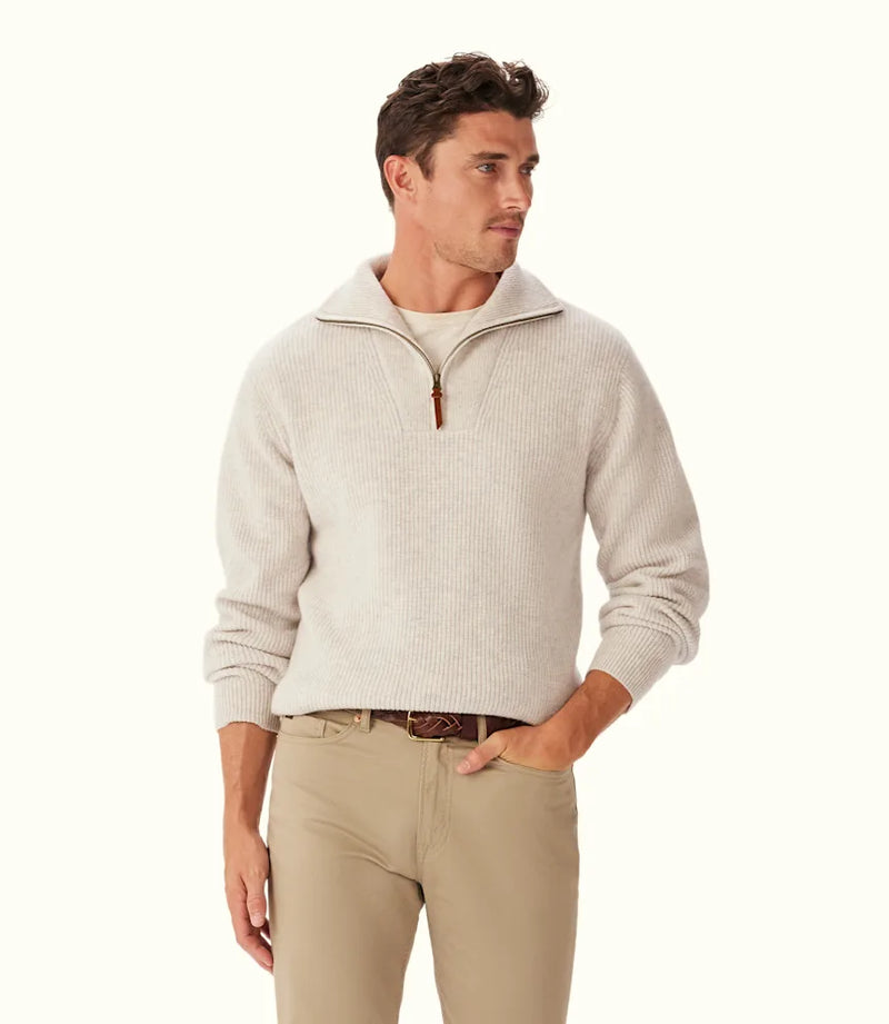 RM Williams Linton 1/4 Zip Lambswool Knit