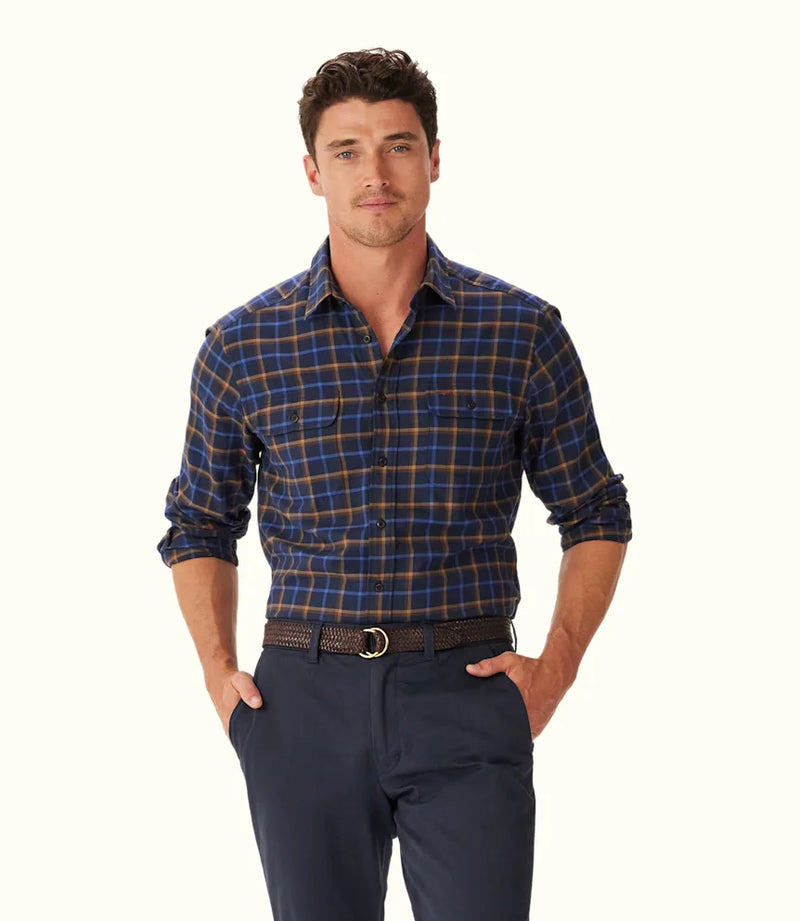 RM Williams Regular Twill Check Shirt