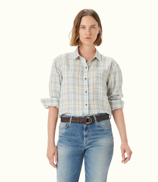 RM Williams Hopeland Check Linen Shirt