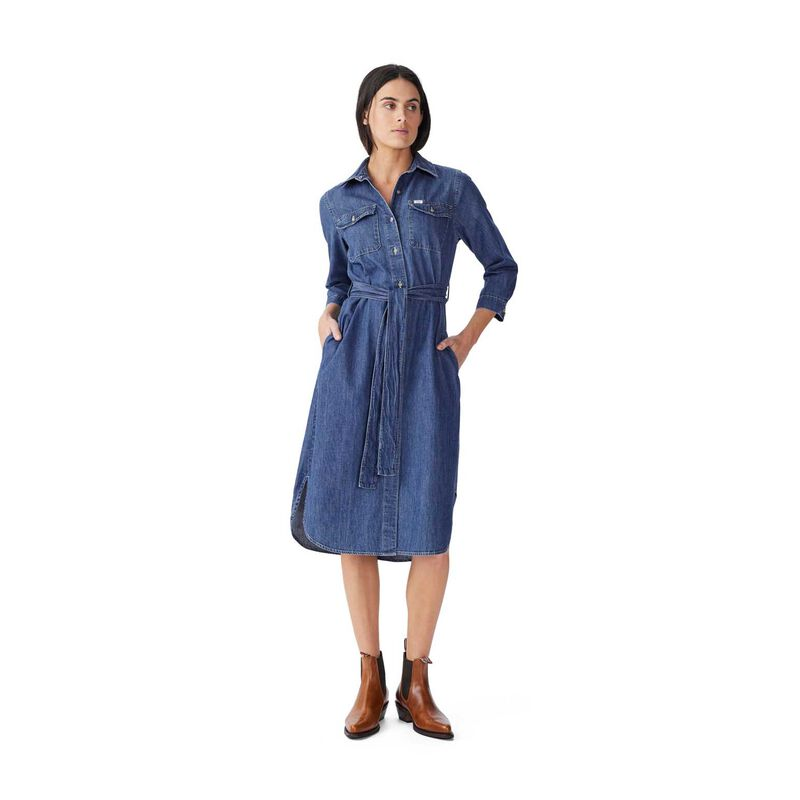 rm williams denim dress R.M. Williams Womens Size 16 Denim Dress Blue (s) - Used Good