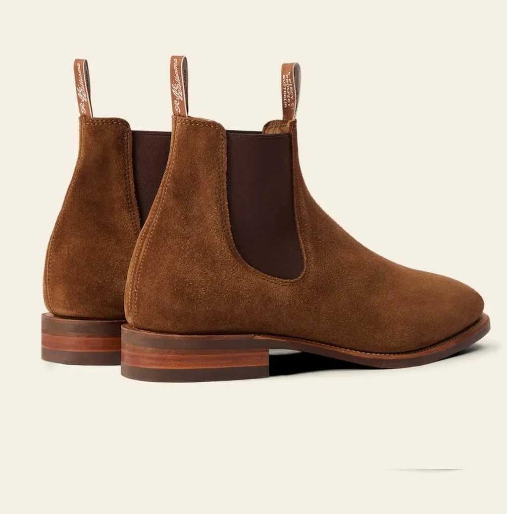 RM Williams Comfort Craftsman Boot Dark Cedar Suede Leather