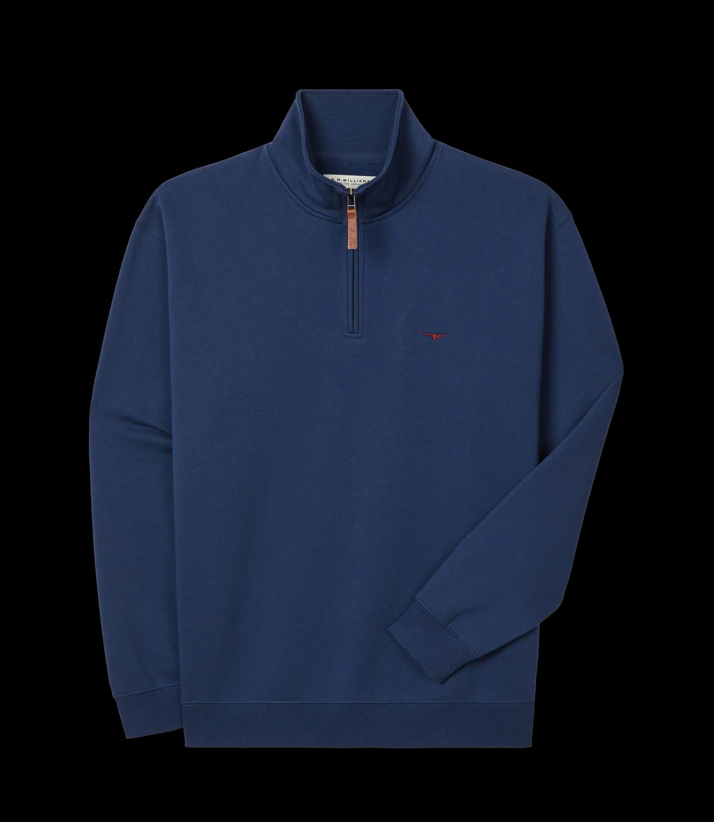 RM Williams Mulyungarie 1/4 Zip Sweatshirt Vintage Blue