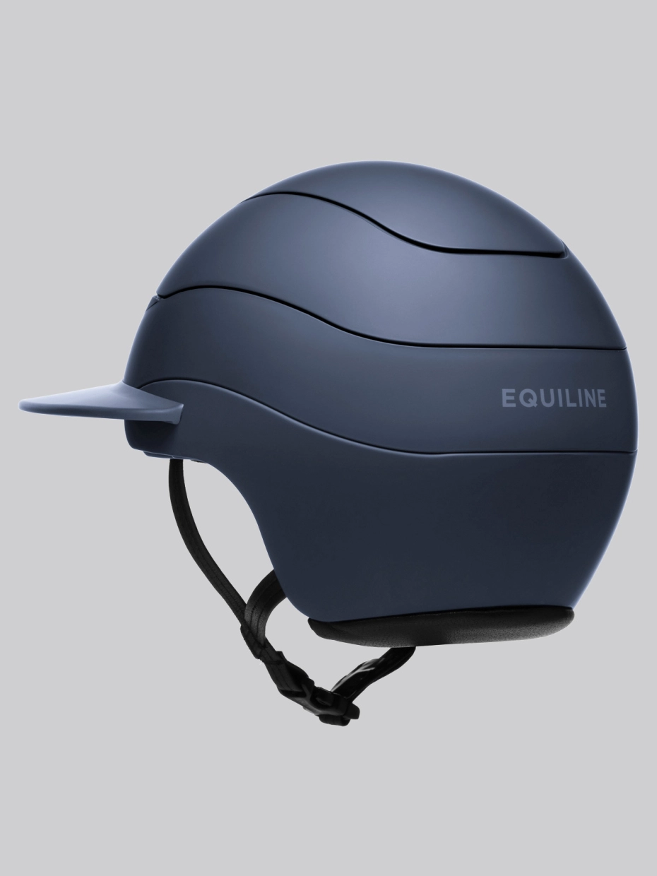 Equiline XANTO - Matte Blue Helmet With Metallic Logo & Sun Visor