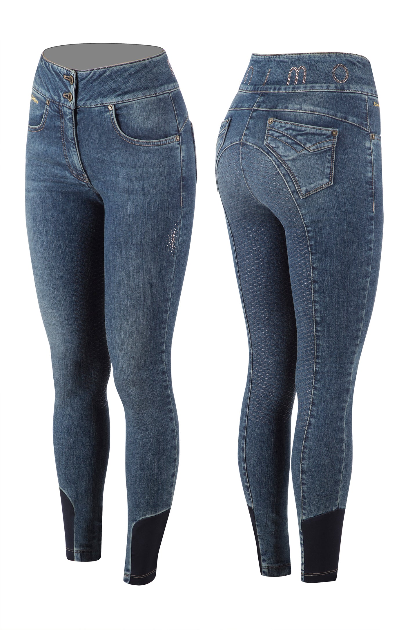 Animo Necus Ladies Demin Breeches Full Seat