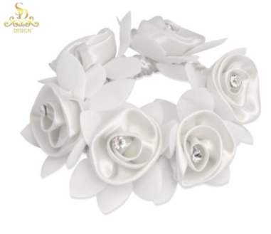 SD-Design Rose Scrunchie with Crystals
