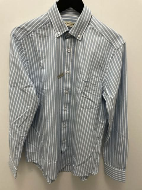 RM Williams Classic Shirt Blue/White Stripe