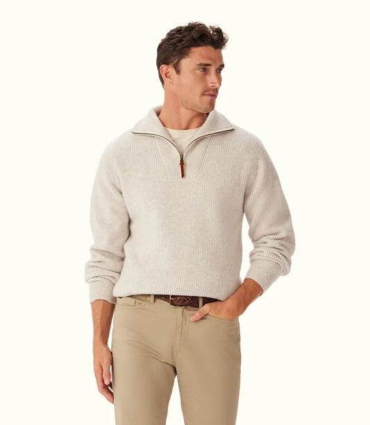 RM Williams Linton 1/4 Zip Lambswool Knit
