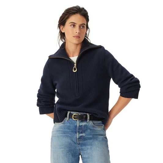 RM Williams Casuarina Lambswool Zip Knit