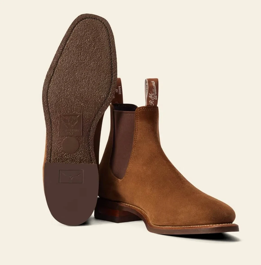 RM Williams Comfort Craftsman Boot Dark Cedar Suede Leather