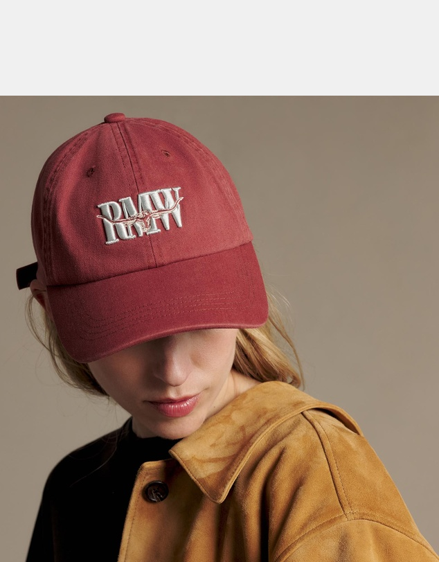 RM Williams Heritage Twill Cap Faded Red