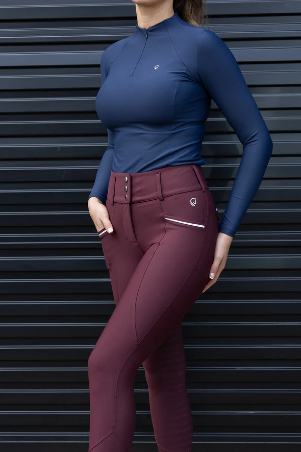 Podium Pro Tech Hybrid Breeches Burgundy