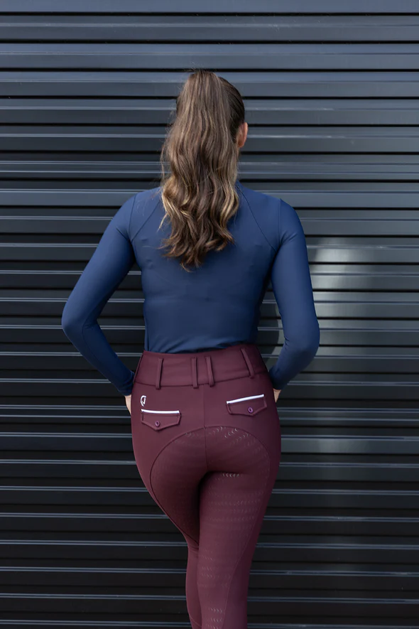 Podium Pro Tech Hybrid Breeches Burgundy
