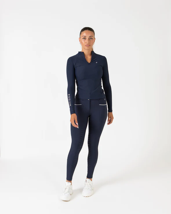 Podium Pro Tech Hybrid Breeches Navy