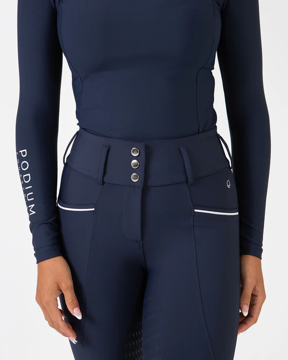 Podium Pro Tech Hybrid Breeches Navy
