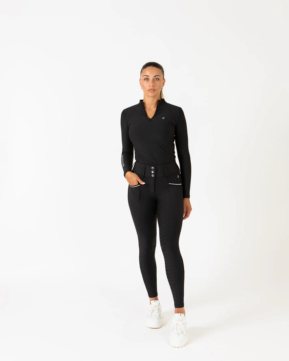Podium Pro Tech Hybrid Breeches Black
