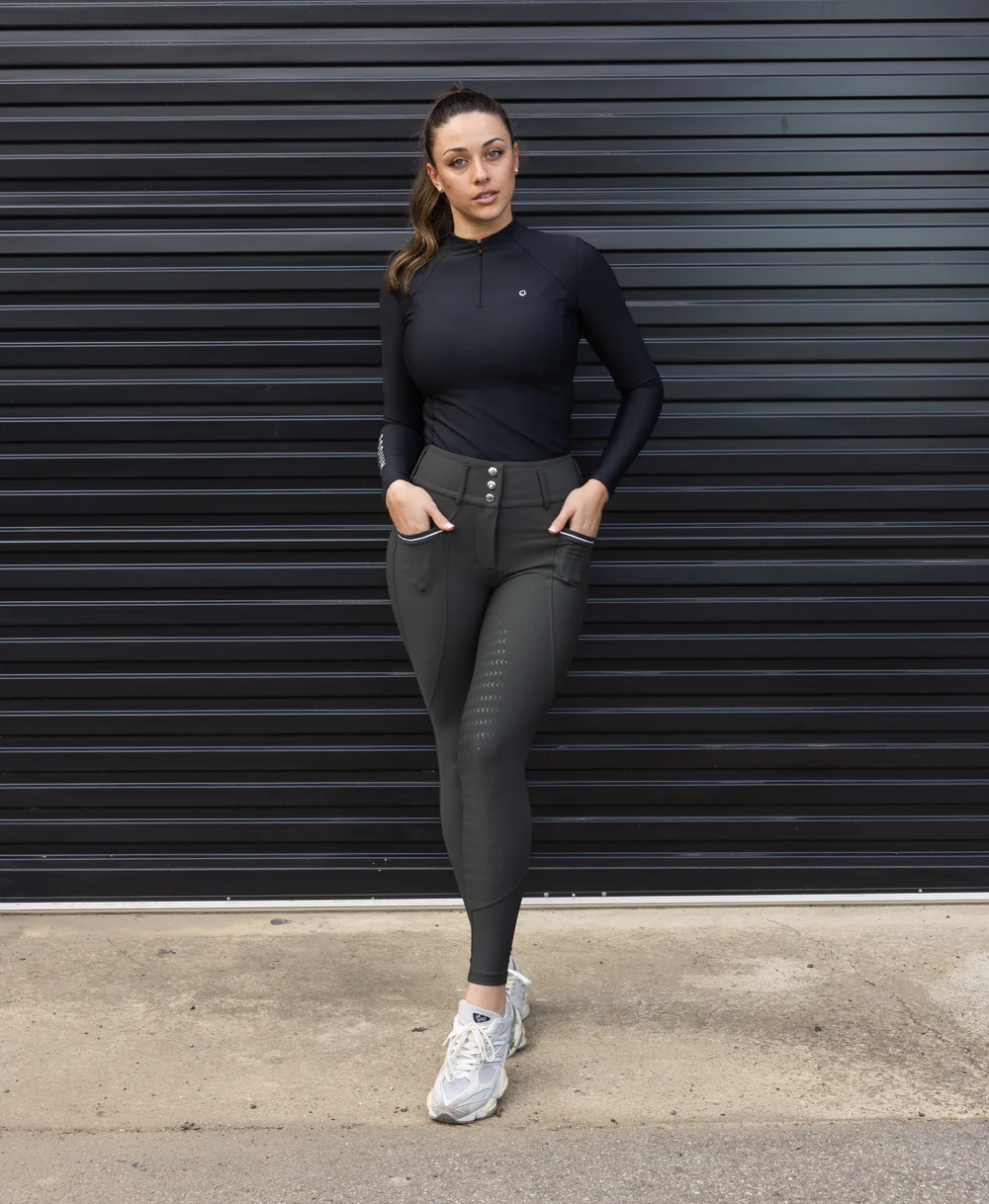 Podium Pro Tech Hybrid Breeches Hunter Green
