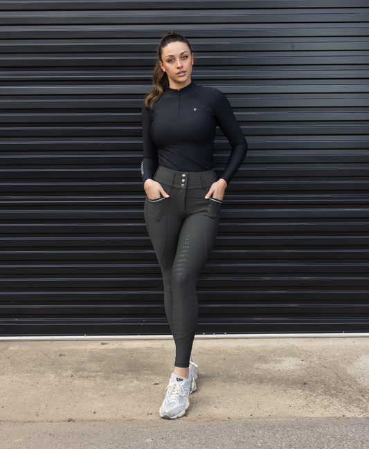 Podium Pro Tech Hybrid Breeches Hunter Green