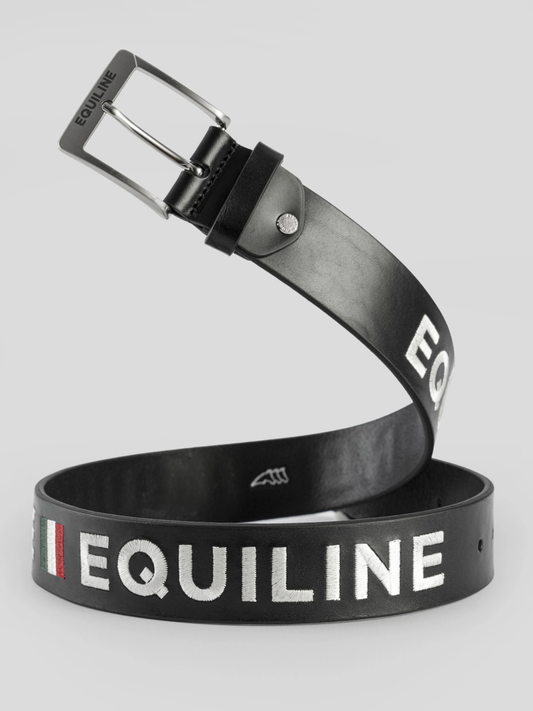 EQUILINE RALPH LEATHER EMBROIDERY BELT BLACK