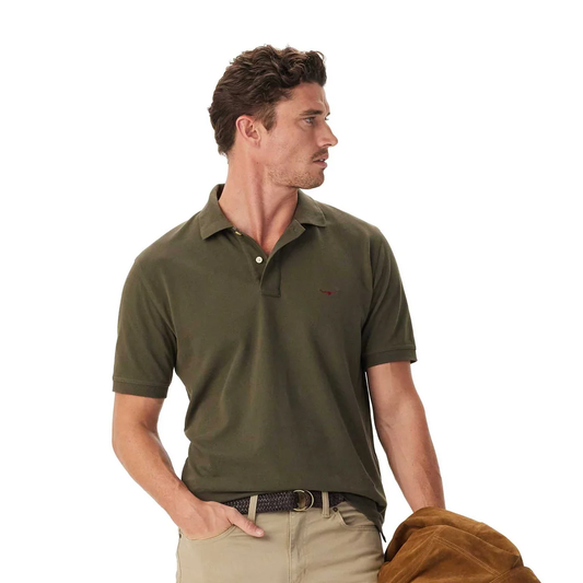 RM Williams Rod Polo Dark Olive/Olive