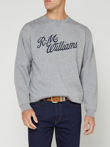 R M Williams Script Crew Neck Jumper