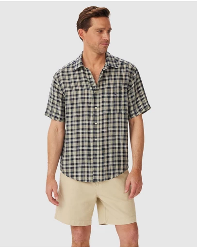 RM Williams Toby Linen Short Sleeve Shirt