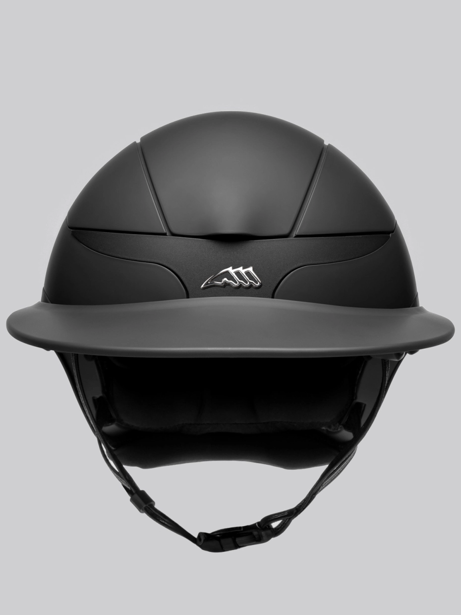 Equiline XANTO - Matte Black Helmet With Metallic Logo & Sun Visor