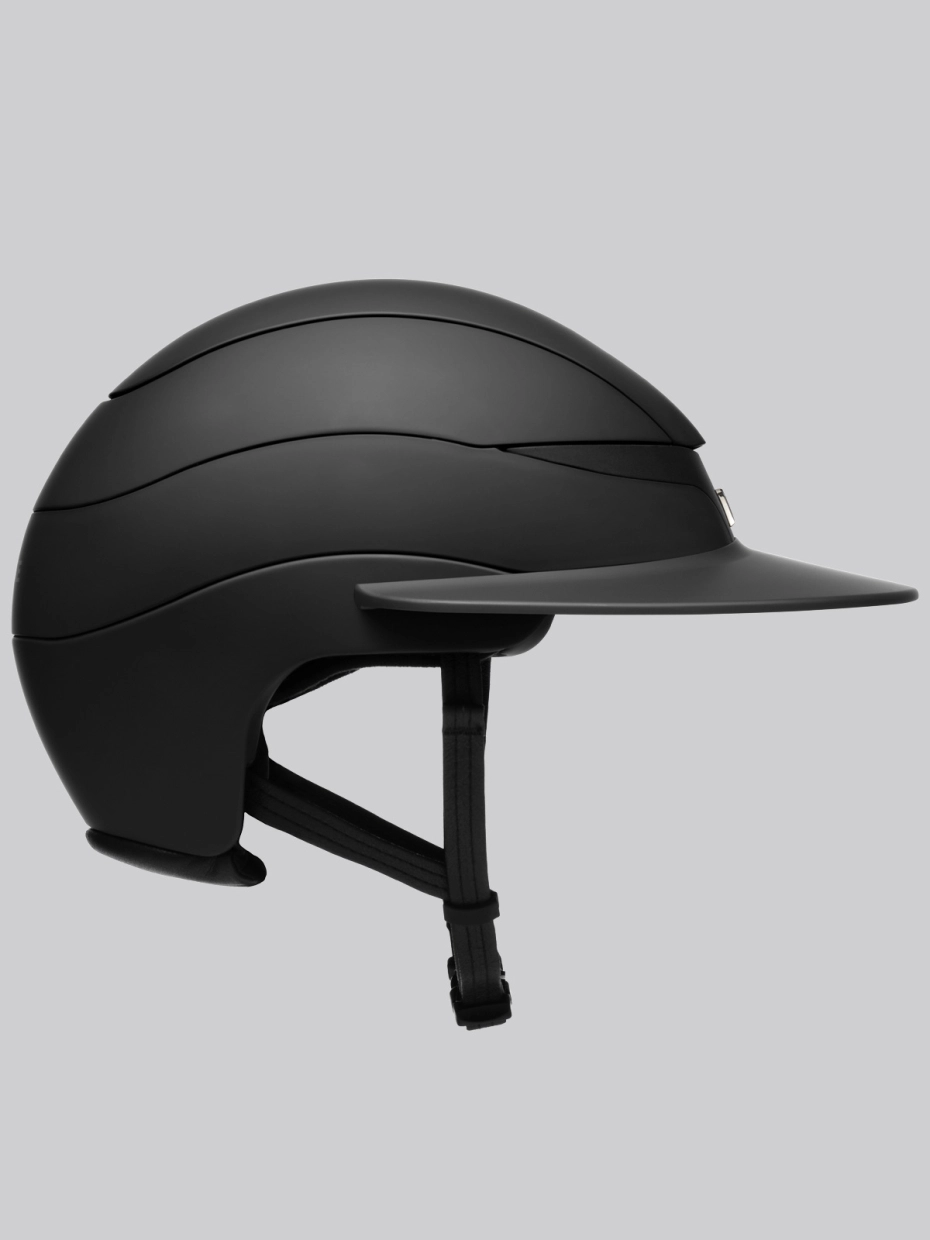 Equiline XANTO - Matte Black Helmet With Metallic Logo & Sun Visor