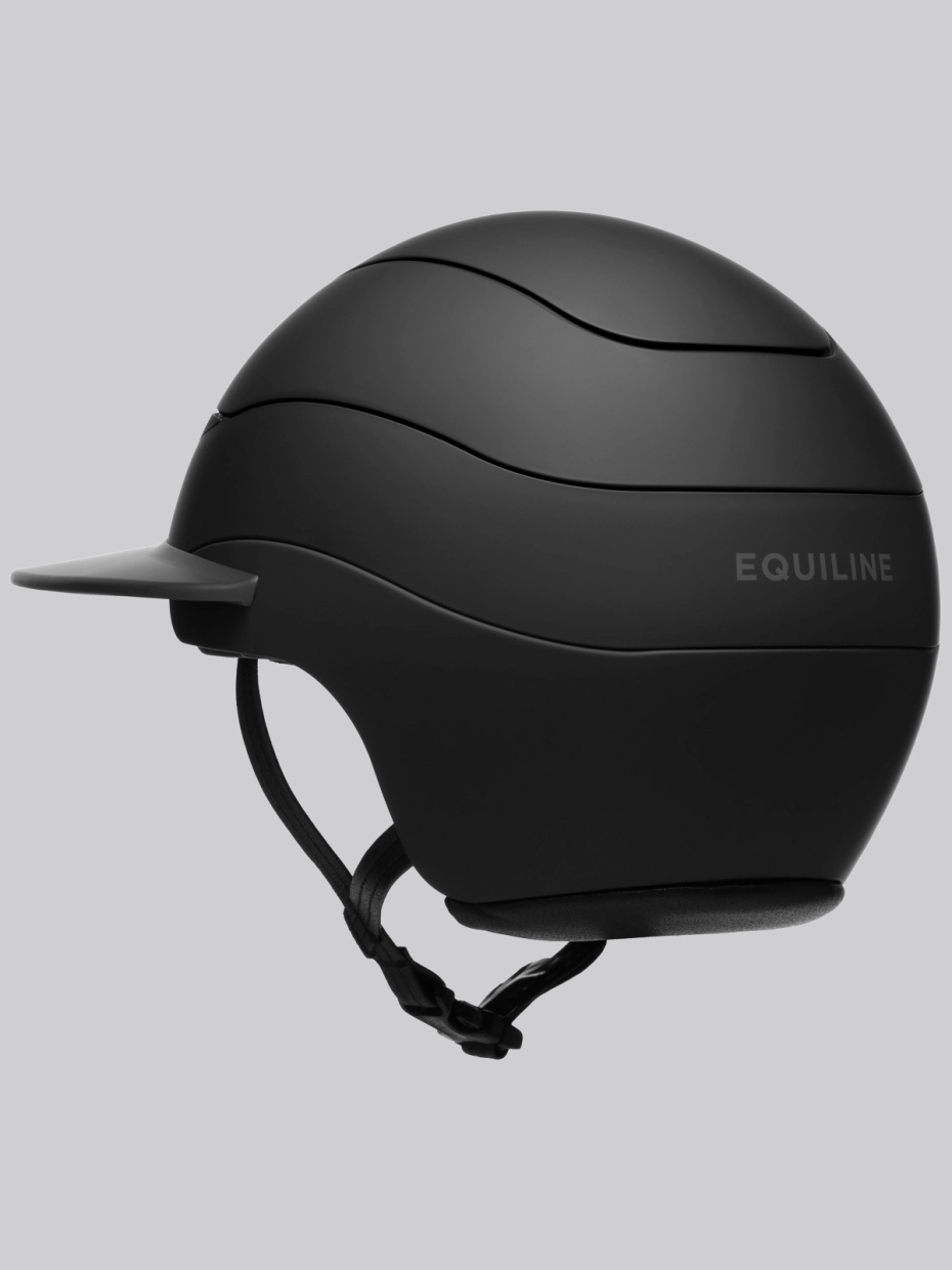 Equiline XANTO - Matte Black Helmet With Metallic Logo & Sun Visor