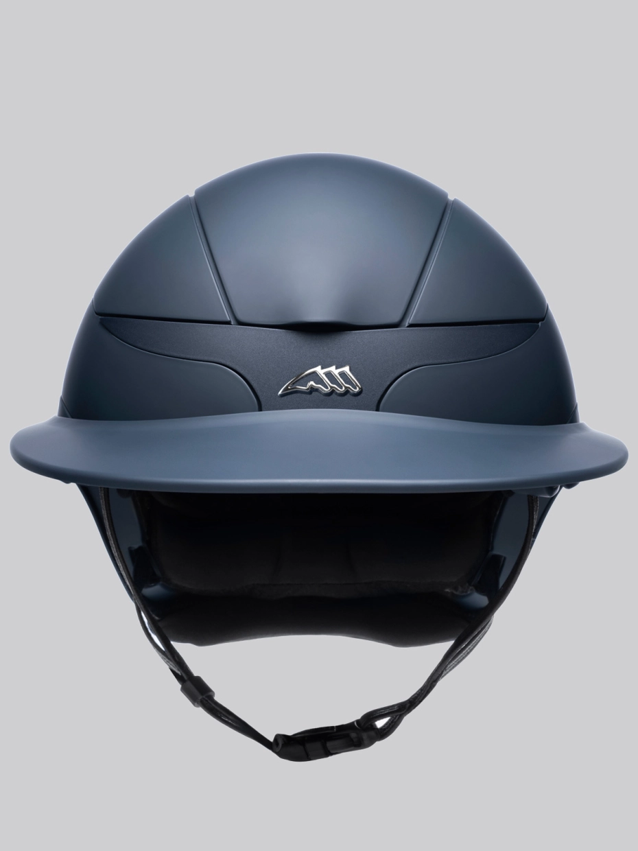 Equiline XANTO - Matte Blue Helmet With Metallic Logo & Sun Visor