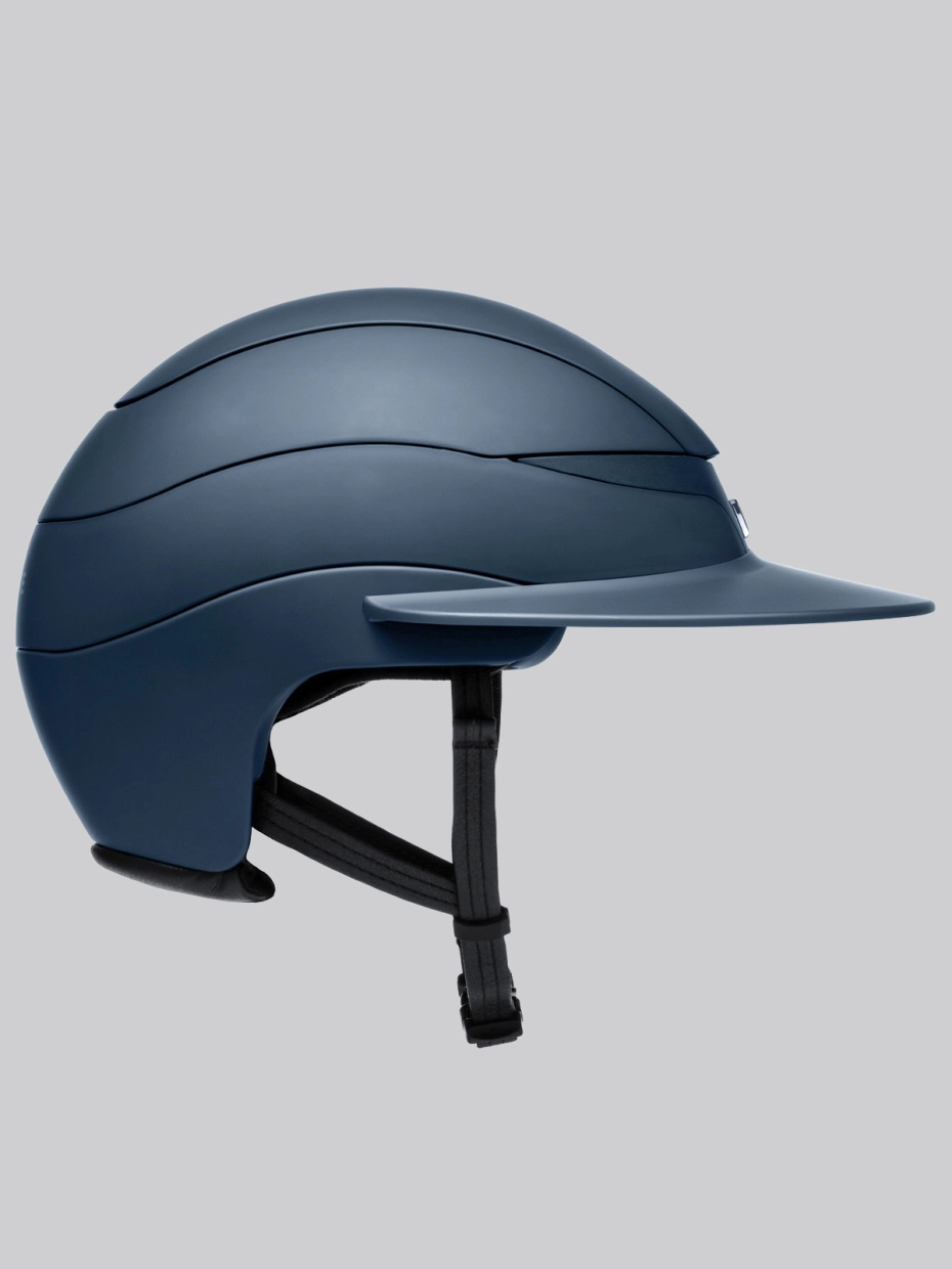 Equiline XANTO - Matte Blue Helmet With Metallic Logo & Sun Visor