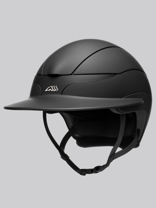 Equiline XANTO - Matte Black Helmet With Metallic Logo & Sun Visor