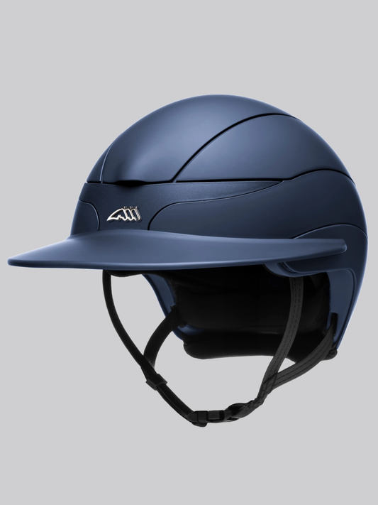 Equiline XANTO - Matte Blue Helmet With Metallic Logo & Sun Visor