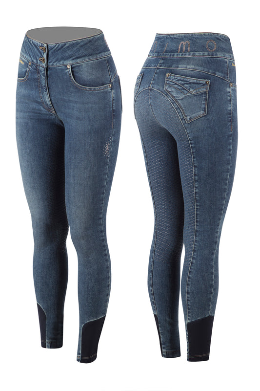 Animo Necus Ladies  Demin Breeches Full Seat