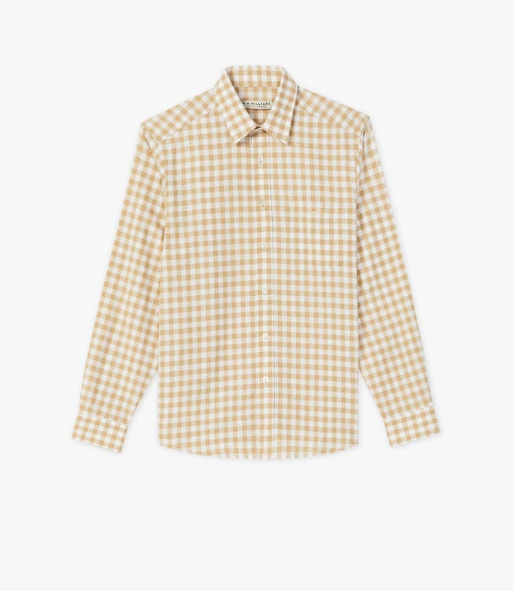 RM Williams Collins Shirt - Tan and White