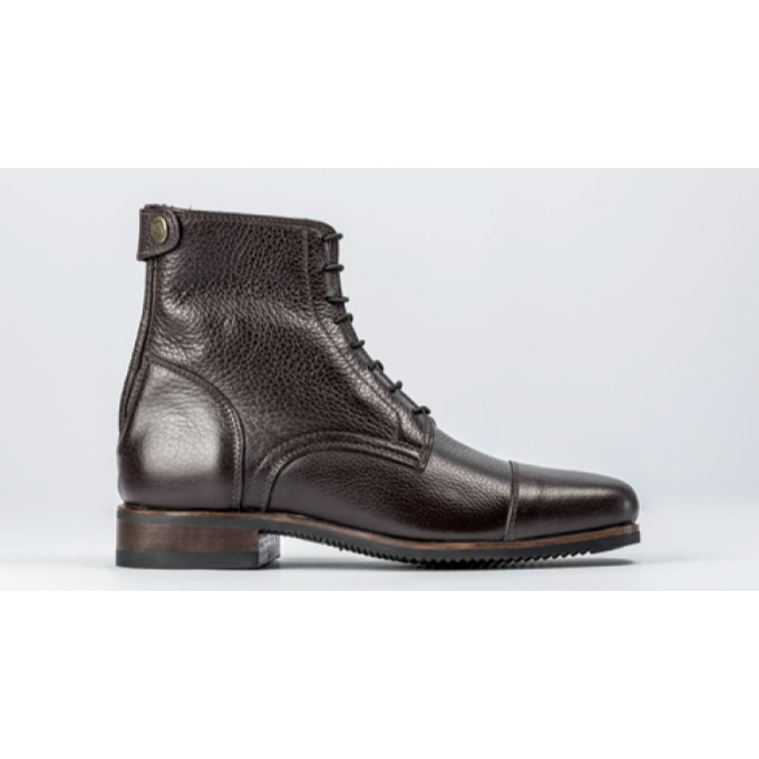 Secchiari Grained Leather CLASSIC Ankle Boots with Laces